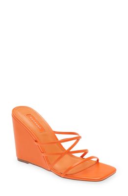 Topshop Rocco Strappy Wedge Sandal in Orange