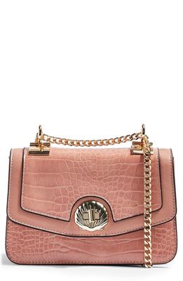 Topshop Shelly Faux Leather Convertible Crossbody Bag in Nude Multi