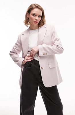 Topshop Single Breasted Blazer in Lilac