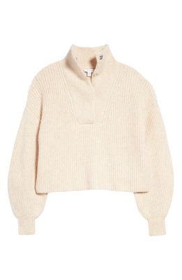 Topshop Stand Collar Sweater in Oat