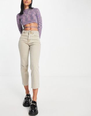 Topshop straight jean in sand-Neutral
