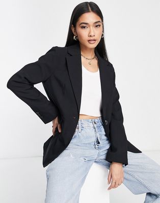 Topshop Tailored single breasted blazer in black