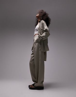Topshop tailored slouch pants in camel - part of a set-Neutral