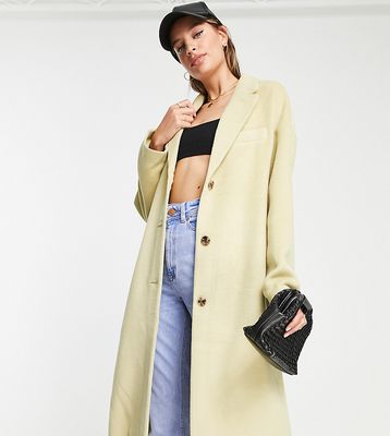Topshop Tall chuck on coat in sage-Green