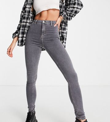 Topshop Tall cotton Joni jeans in gray - gray