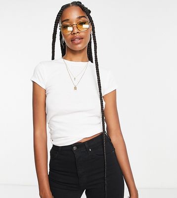 Topshop Tall longline everyday tee in white