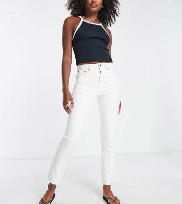 Topshop Tall straight jeans in off white