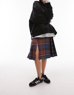 Topshop true mix and match kilt in multi