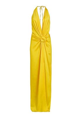 Torgiano Knotted Halter Gown