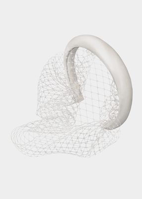 Tori Padded Headband w/ Net Veil
