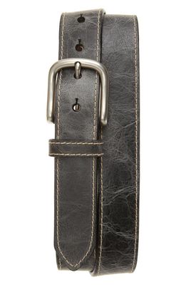 Torino Italian Leather Belt in Charcoal