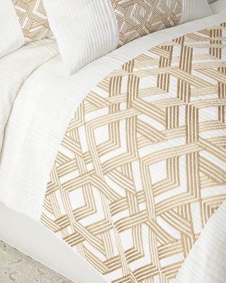 Tornito Channel-Quilted King Quilt