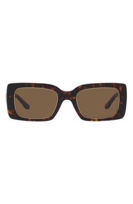 Tory Burch 51mm Rectangular Sunglasses in Dk Tort
