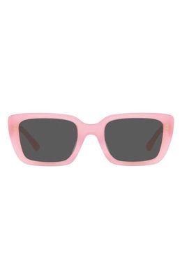 Tory Burch 51mm Rectangular Sunglasses in Trans Pink
