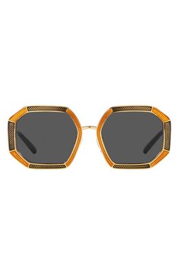 Tory Burch 52mm Irregular Sunglasses in Gold