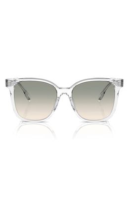 Tory Burch 53mm Gradient Square Sunglasses in Clear