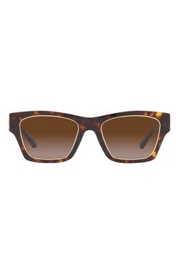 Tory Burch 53mm Rectangular Sunglasses in Dk Tort