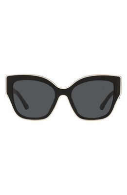 Tory Burch 54mm Butterfly Sunglasses in Black Grey