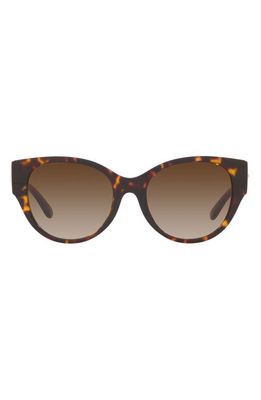 Tory Burch 54mm Cateye Sunglasses in Dark Tortoise/Brown Gradient