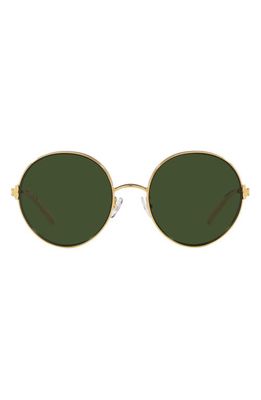 Tory Burch 54mm Round Sunglasses in Light Gold