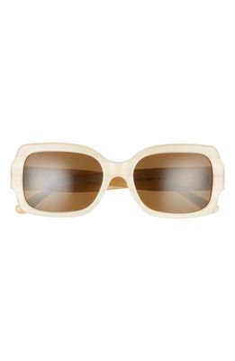 Tory Burch 55mm Rectangle Sunglasses in Ivory