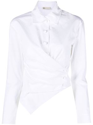 Tory Burch asymmetric wrap shirt - White