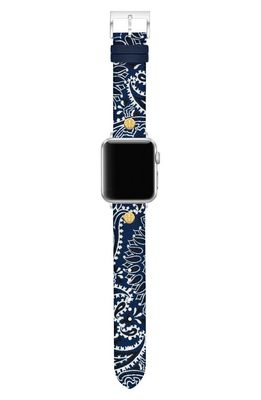 Tory Burch Bandana Print Leather Strap for Apple Watch