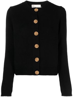 Tory Burch buttoned fine-knit cardigan - Black