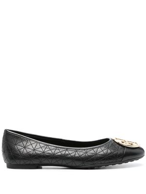 Tory Burch Claire quilted ballerina shoes - Black