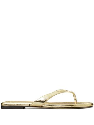 Tory Burch Classic leather flip-flops - Gold