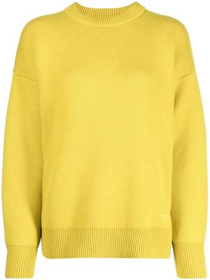 Tory Burch crew neck knitted jumper - Yellow