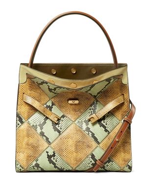 Tory Burch Diamond Exotic Lee Radziwill double tote bag - Neutrals
