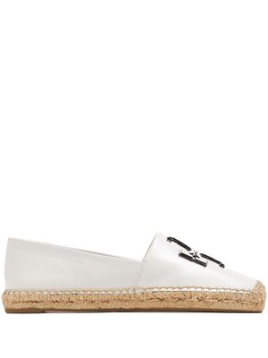 Tory Burch Double T leather espadrilles - White