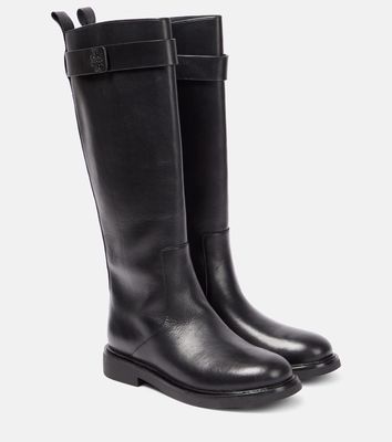 Tory Burch Double T leather knee-high boots