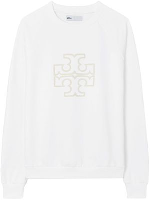 Tory Burch Double T terry-cotton sweatshirt - White