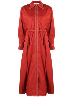 Tory Burch Eleanor cotton shirt dress - 608 RUBY RUST