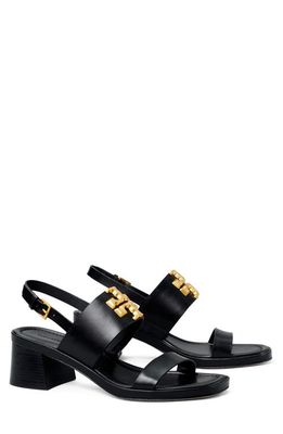Tory Burch Eleanor Slingback Sandal in Perfect Black /Gold
