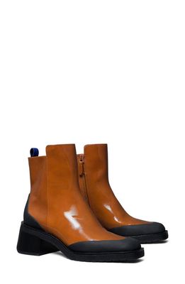Tory Burch Expedition Boot in Tan Cuoio /Cobalt