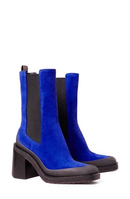 Tory Burch Expedition Chelsea Boot in Colbalt/Black/Deep Berry
