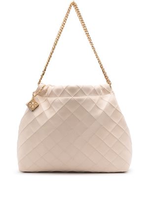 Tory Burch Fleming Soft leather shoulder bag - Neutrals