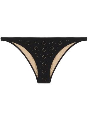 Tory Burch floral-cut out bikini bottoms - Black