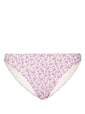 Tory Burch floral-print bikini bottom - Purple