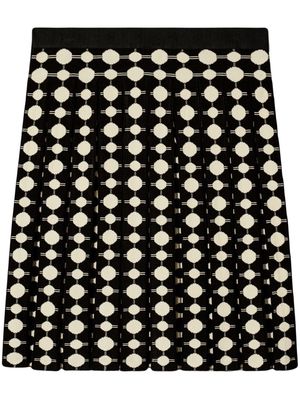 Tory Burch geometric-pattern pleated minidress - Black