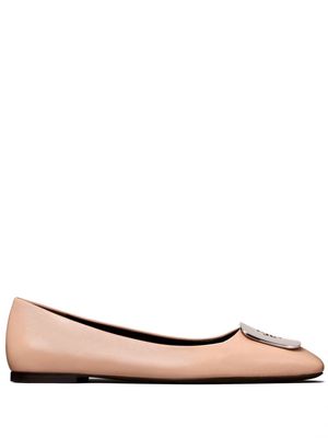 Tory Burch Georgia leather ballerina shoes - Pink