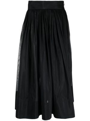 Tory Burch high-waist flared midi skirt - Black