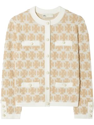 Tory Burch Kendra bouclé cardigan - Neutrals