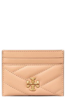 Tory Burch Kira Chevron Quilted Leather Card Case in Devon Sand