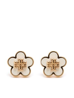 Tory Burch Kira Enamel Flower stud earrings - Gold