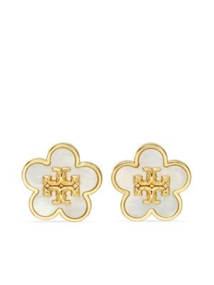 Tory Burch Kira Flower gold-plated stud earrings