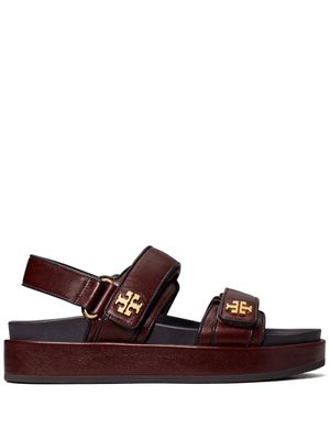 Tory Burch Kira logo-plaque leather sandals - Brown